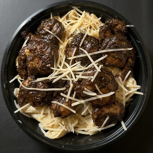Jerk Shrimp Pasta.